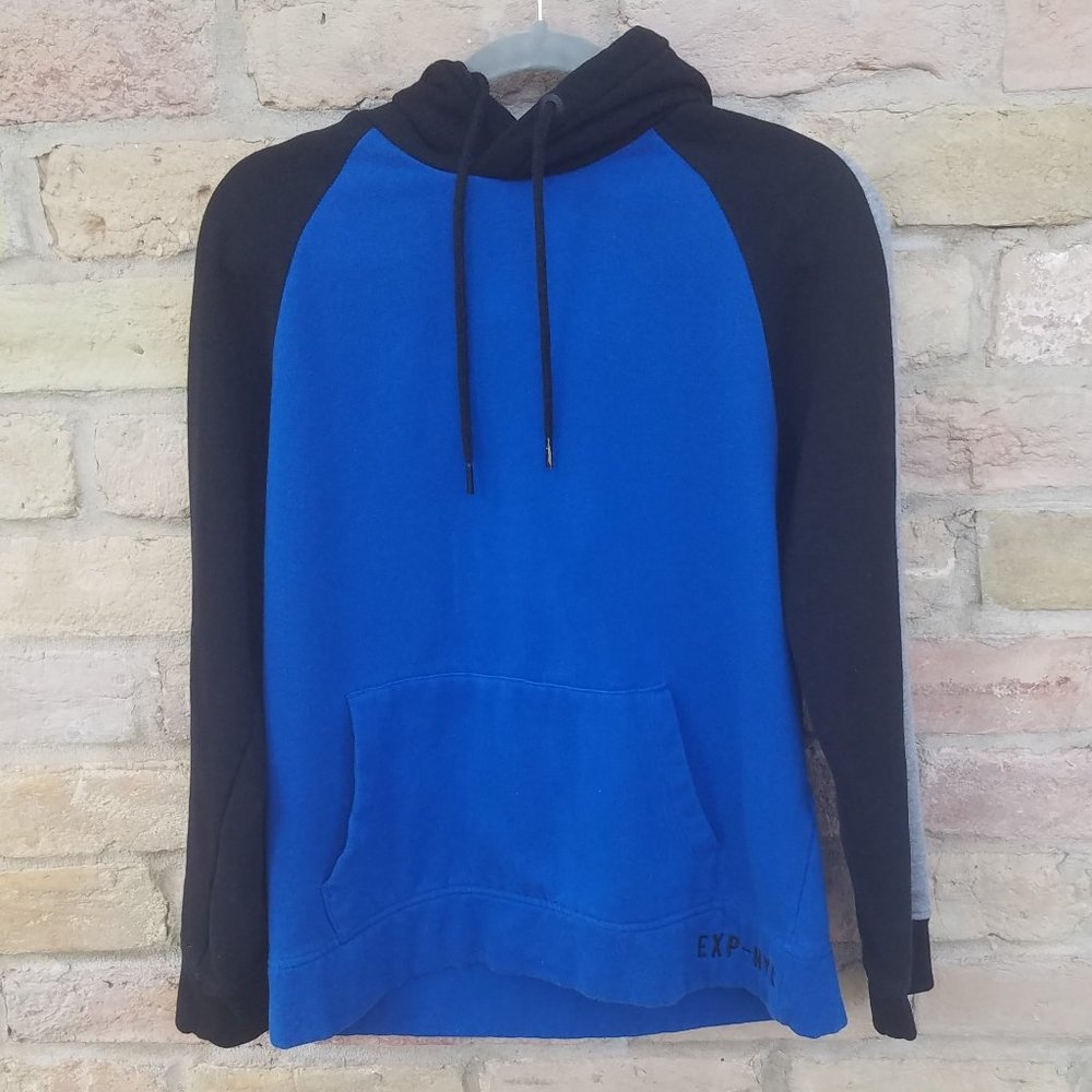 Express Blue, Black & Grey Medium EXP - NYC Sweatshirt Hoodie Quality + Fit
